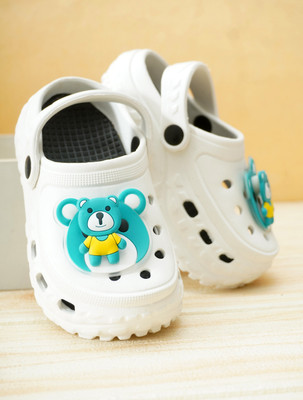 GOKIK Boys & Girls Sling Back Clogs(White , 3 - 3.5 year)