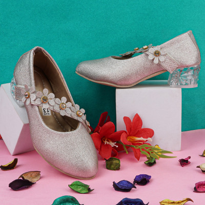 KILLER Girls Slip-on Heels(Gold , 6.5 To 7 Years)