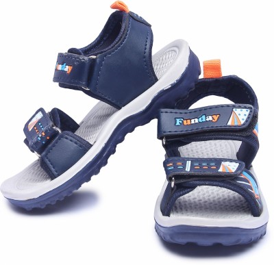 FROXY BLUES Boys & Girls Sling Back Strappy Sandals(Dark Blue , 4-4.5 Year)