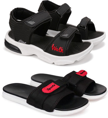 BERSACHE Boys Velcro Flats(Multicolor , 6.5 -7 Years)