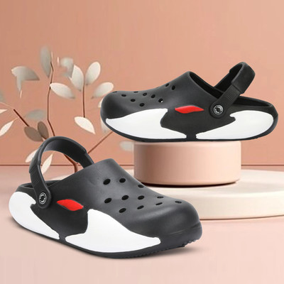 FLYNFIT Boys Slip-on Clogs(Black , 9 - 10 Years)