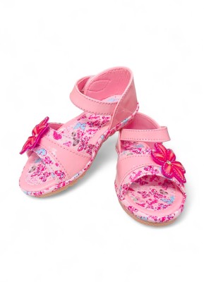 MK Collections Barbie Girls Velcro Flats(Pink , 5.5 - 6 Years)