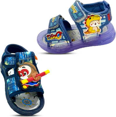 Hyfex Ninja Hattori Boys & Girls Velcro Sports Sandals(Blue , 2.5 to 3 Years)