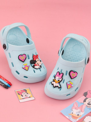 Disney By Yellow Bee Minnie Girls Sling Back Clogs(Blue , 7.5-8Years)