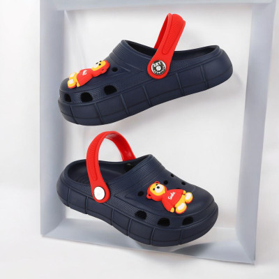 ASRON Boys & Girls Slip-on Clogs(Blue , 3-3.5Y)