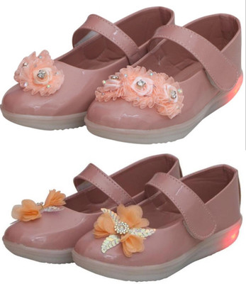 New Collection Girls Velcro Flats(Green , 5.5-6 Years)