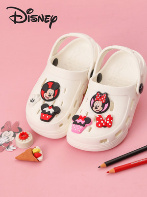 Disney By Yellow Bee Minnie Girls Sling Back Clogs(White , 7.5-8Years)