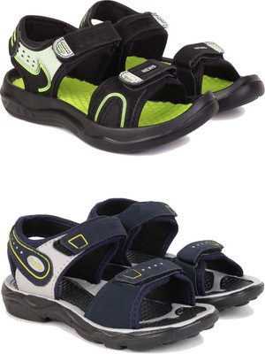 DRACKFOOT Boys & Girls Velcro Sports Sandals(Blue , 11-12 Years)