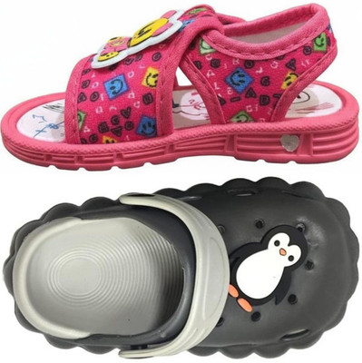 FEETPER Boys & Girls Slip-on Sports Sandals(Pink , 3-3.5 Years)