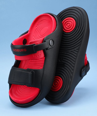 Koburg Boys & Girls Strap Sports Sandals(Black , 10-11 Years)