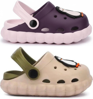 FEETPER Boys & Girls Slip-on Sports Sandals(Purple , 3-3.5 Years)