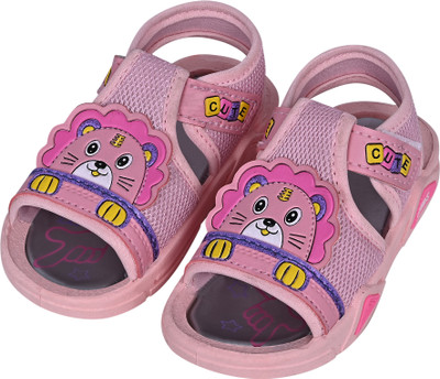 LEVOT Boys & Girls Velcro Sports Sandals(Pink , 2-2.5 YEARS)