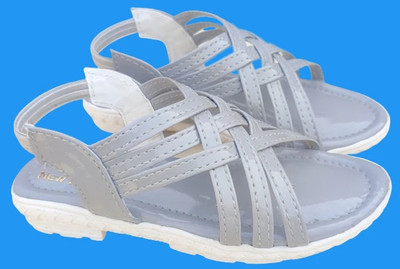 NEWLATESTGOODLOOKING & PERFECTFEELING WITH DEVICE Girls Sling Back Flats(Grey , 5.5-6 year)