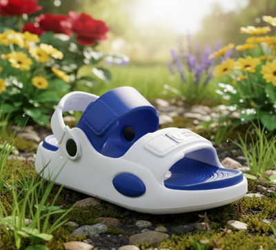 RIKBROS Boys & Girls Slip-on Clogs(White , 8-9 Years)