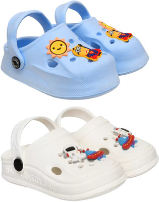 Trendmode Boys & Girls Slip-on Clogs(White , 2 to 2.5 year)