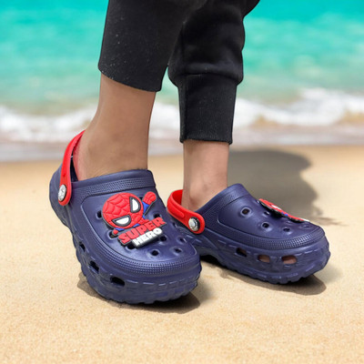 TRZ Boys & Girls Sling Back Clogs(Blue , 6-7 years)