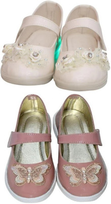 New Collection Girls Velcro Flats(Multicolor , 1-1.5Years)