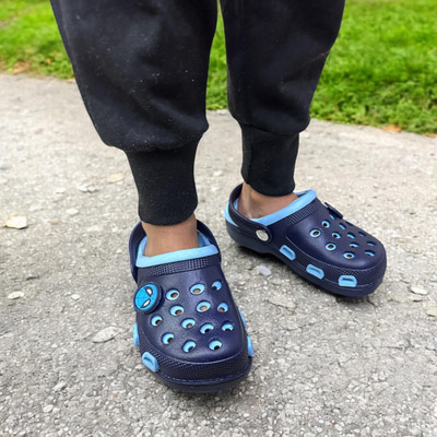 ASRON Boys & Girls Slip-on Clogs(Light Blue , 5-6 y)