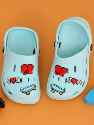 Yellow Bee Boys Sling Back Clogs(Light Blue , 3.5-4 Years)