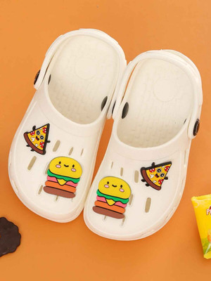 Yellow Bee Boys Sling Back Clogs(White , 5-5.5 Years)