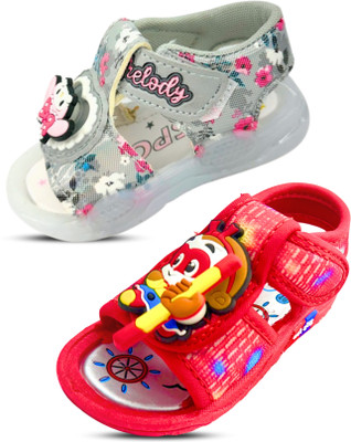 Hyfex Ninja Hattori Boys & Girls Velcro Sports Sandals(Red , 2.5 to 3 Years)