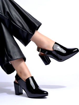 Stylestry Women Heels(Black , 8)