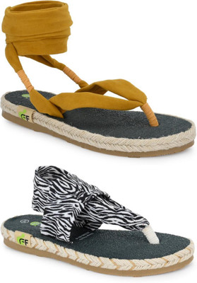 Fresh1947Feet Girls Slip-on Flats(Yellow , 20)