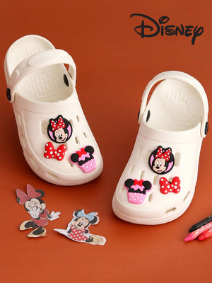Disney By Yellow Bee Minnie Girls Sling Back Clogs(White , 5.5-6Years)