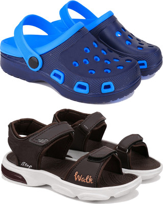 BERSACHE Boys Sling Back Clogs(Multicolor , 10-11 Years)