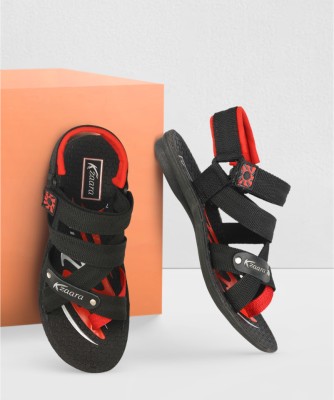 Kzaara Boys & Girls Velcro Sports Sandals(Black ,)