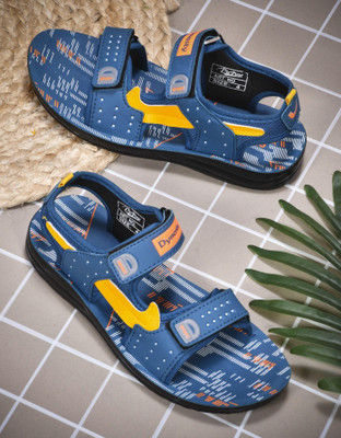 Pu-Pine Boys Velcro Sports Sandals(Blue , 3 - 3.5 Years)