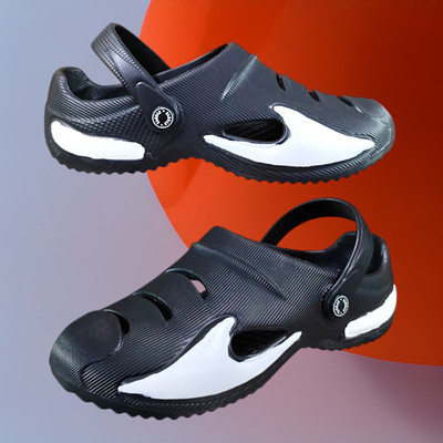 AARJU Boys Sling Back Clogs(Black ,)