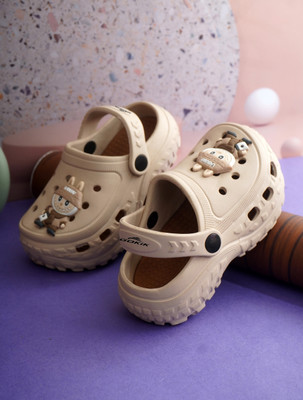 GOKIK Boys & Girls Sling Back Clogs(Beige , 2 - 2.5 year)