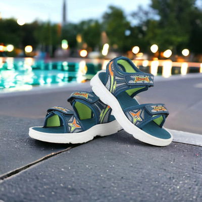 LEVOT Boys & Girls Velcro Sports Sandals(Blue , 3-3.5 Years)