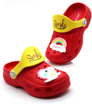 Svaar Boys & Girls Sling Back Clogs(Red , 4 - 5 Years)