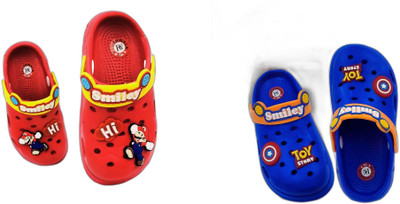 plushwalk Boys & Girls Slip-on Clogs(Blue , 3.0 to 3.5 Years)