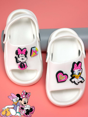 Disney By Yellow Bee Girls Sling Back Flats(White , 21-24 Months)