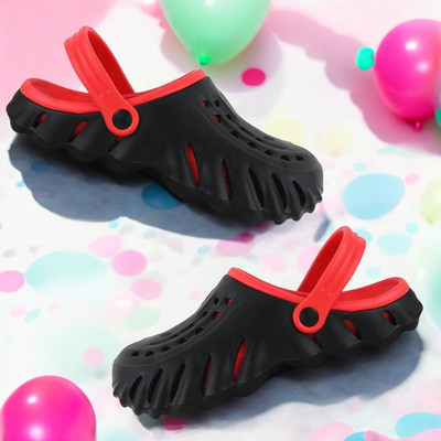 GENIAL Boys Slip-on Clogs(Black , 7-8 Years)