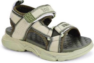 G&D Boys & Girls Velcro Sports Sandals(Dark Green , 8-9 Years)