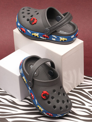 Neoz Boys Sling Back Clogs(Grey , 4-4.5 Years)