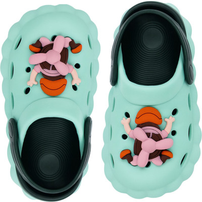 FASMANIA Boys & Girls Slip-on Clogs(Green , 5-5.5 YEARS)