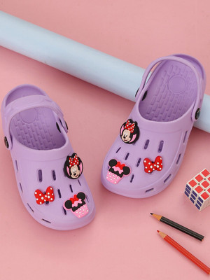 Disney By Yellow Bee Girls Sling Back Clogs(Purple , 9-10 Y)