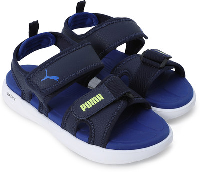 PUMA Boys & Girls Velcro Sports Sandals(Blue , 14 - 15 Years)