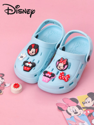 Disney By Yellow Bee Minnie Girls Sling Back Clogs(Light Blue , 5-5.5Years)