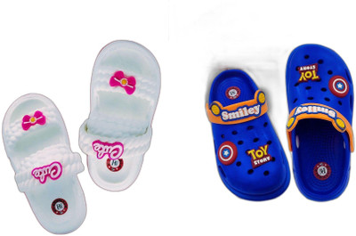 plushwalk Boys & Girls Slip-on Clogs(Blue , 12 to 18 Months)