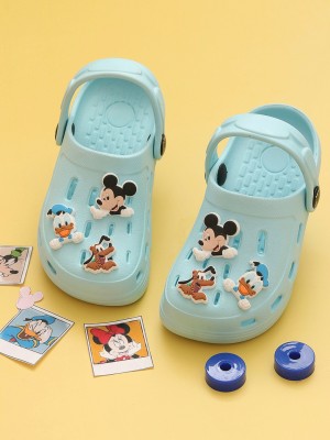 Disney By Yellow Bee Mickey Boys Sling Back Clogs(Blue ,)