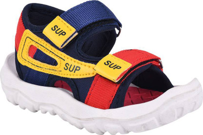 Firstcliq Boys & Girls Velcro Strappy Sandals(Red , 2 year to 2.5 year)