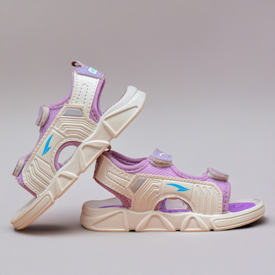 asian Boys & Girls Velcro Thong Sandals(Purple , 2-2.5 Years)