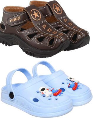 Trendmode Boys & Girls Slip-on Clogs(Brown , 3 to 3.5 year)