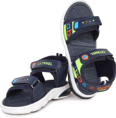 DRACKFOOT Boys & Girls Velcro Sports Sandals(Blue , 8-9 Years)